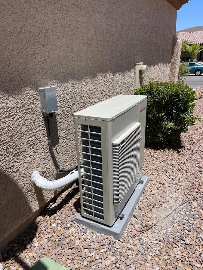 Residential air conditioning condenser unit in Peru